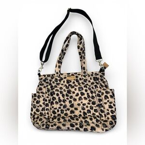 Baby Bag - Twelve Little Leopard Print Tote Bag with Black Accents